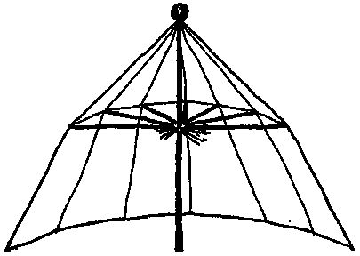 Diagram of spoked structure